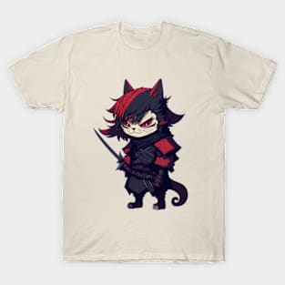 Samurai Cat, Samurai Warrior T-Shirt